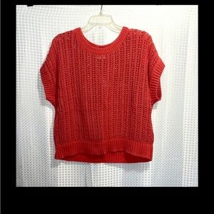 Sonoma cable knitted see through sweater top size XL